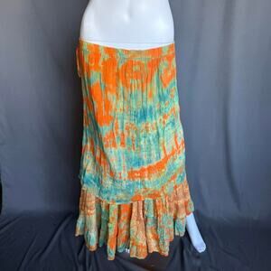 Orange and blue tie dye